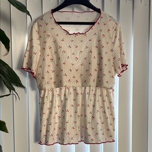 Cherry Print Maternity sleep set